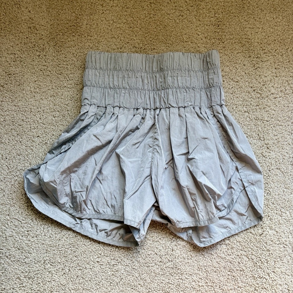 Free People Movement The Way Home Shorts Small Gray Silver